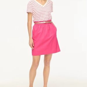 NWT J. Crew Linen-cotton blend city skirt, size 00